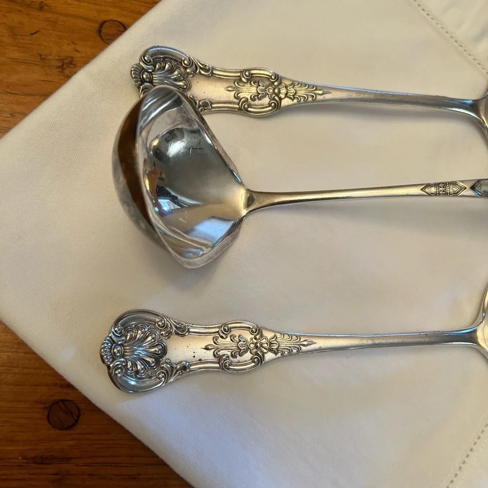 Silver Ladles - Set of Three
